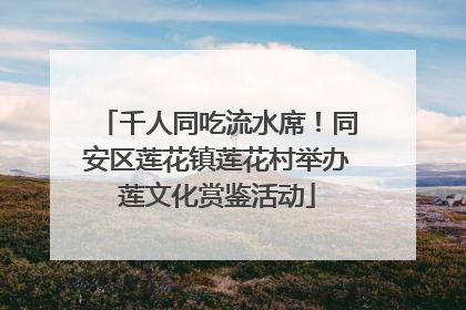 千人同吃流水席！同安区莲花镇莲花村举办莲文化赏鉴活动