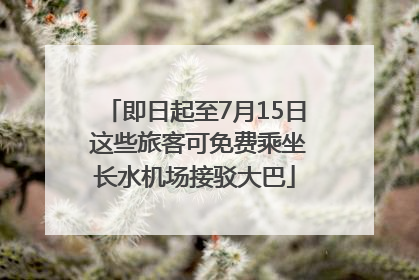 即日起至7月15日 这些旅客可免费乘坐长水机场接驳大巴