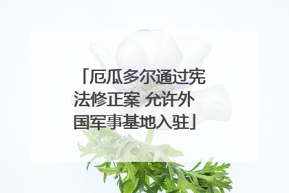 厄瓜多尔通过宪法修正案 允许外国军事基地入驻
