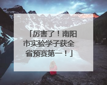 厉害了！南阳市实验学子获全省预赛第一！