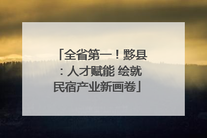 全省第一！黟县：人才赋能 绘就民宿产业新画卷