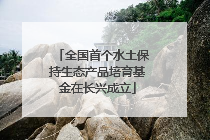 全国首个水土保持生态产品培育基金在长兴成立