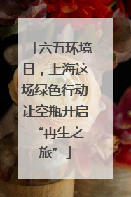 六五环境日，上海这场绿色行动让空瓶开启 “再生之旅”