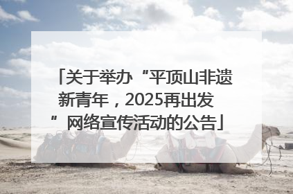 关于举办“平顶山非遗新青年，2025再出发”网络宣传活动的公告