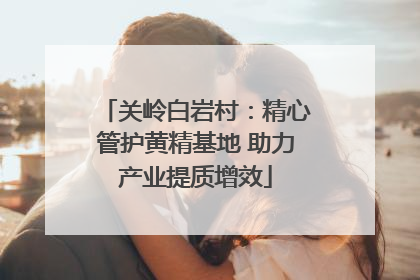 关岭白岩村：精心管护黄精基地 助力产业提质增效