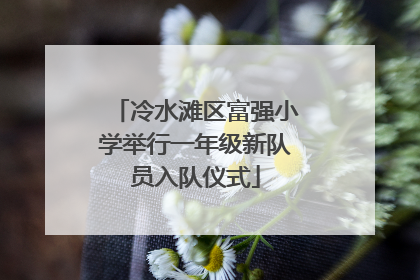 冷水滩区富强小学举行一年级新队员入队仪式