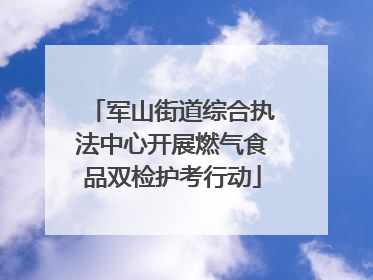 军山街道综合执法中心开展燃气食品双检护考行动