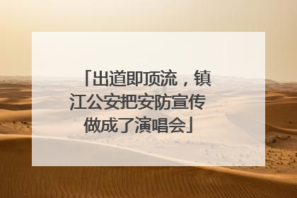 出道即顶流，镇江公安把安防宣传做成了演唱会