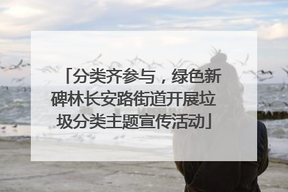 分类齐参与，绿色新碑林长安路街道开展垃圾分类主题宣传活动