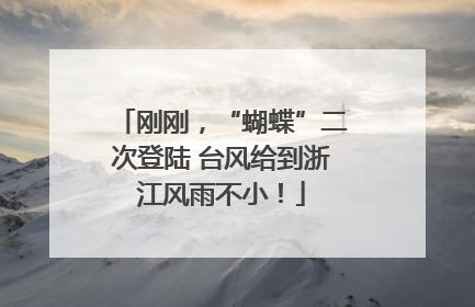 刚刚，“蝴蝶”二次登陆 台风给到浙江风雨不小！