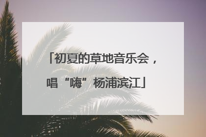 初夏的草地音乐会，唱“嗨”杨浦滨江