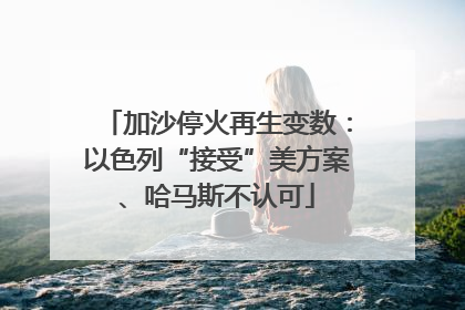 加沙停火再生变数：以色列“接受”美方案、哈马斯不认可
