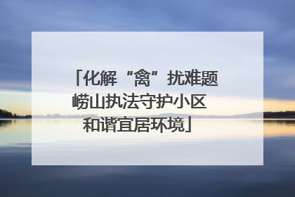 化解“禽”扰难题 崂山执法守护小区和谐宜居环境