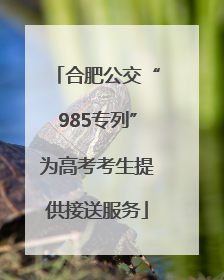 合肥公交“985专列”为高考考生提供接送服务