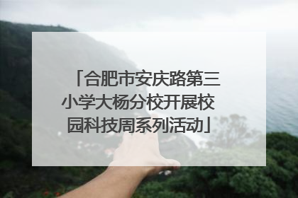 合肥市安庆路第三小学大杨分校开展校园科技周系列活动
