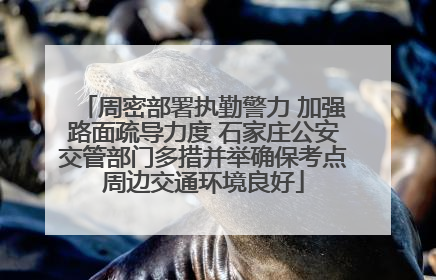 周密部署执勤警力 加强路面疏导力度 石家庄公安交管部门多措并举确保考点周边交通环境良好