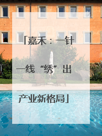 嘉禾：一针一线“绣”出产业新格局