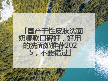 国产干性皮肤洗面奶哪款口碑好，好用的洗面奶推荐2025，不要错过