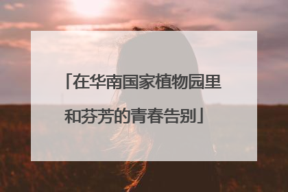 在华南国家植物园里和芬芳的青春告别
