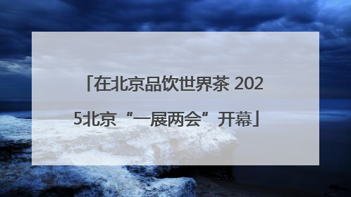 在北京品饮世界茶 2025北京“一展两会”开幕