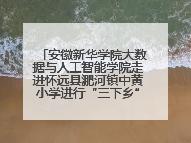安徽新华学院大数据与人工智能学院走进怀远县淝河镇中黄小学进行“三下乡”支教活动