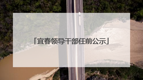宜春领导干部任前公示