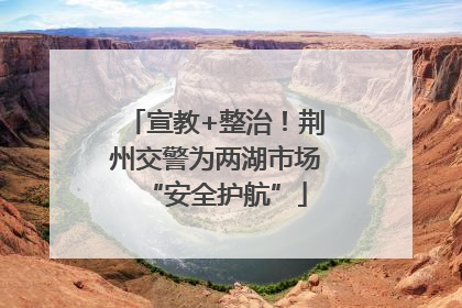 宣教+整治！荆州交警为两湖市场“安全护航”