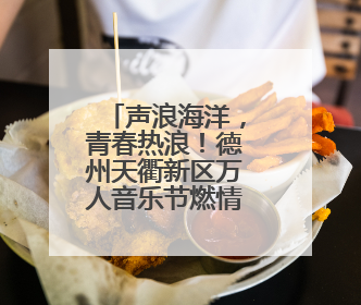 声浪海洋，青春热浪！德州天衢新区万人音乐节燃情绽放