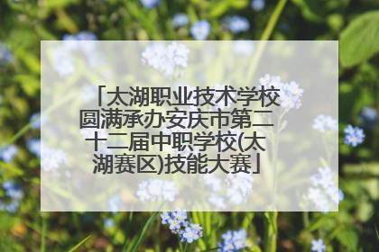 太湖职业技术学校圆满承办安庆市第二十二届中职学校(太湖赛区)技能大赛