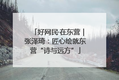 好网民·在东营｜张泽琦：匠心绘就东营“诗与远方”