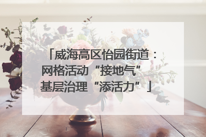 威海高区怡园街道：网格活动“接地气” 基层治理“添活力”