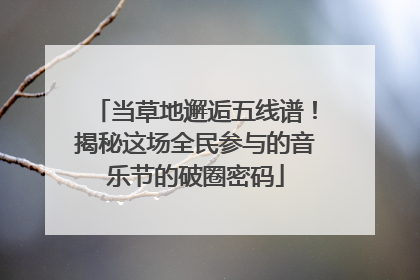当草地邂逅五线谱！揭秘这场全民参与的音乐节的破圈密码