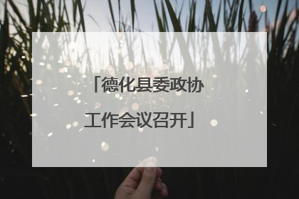 德化县委政协工作会议召开