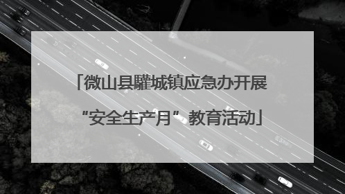微山县驩城镇应急办开展“安全生产月”教育活动