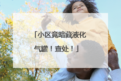 小区竟暗藏液化气罐！查处！