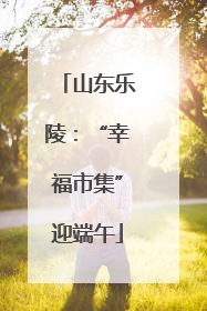山东乐陵：“幸福市集”迎端午