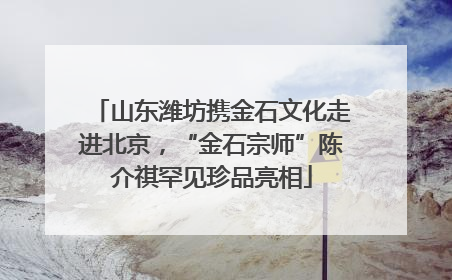 山东潍坊携金石文化走进北京，“金石宗师”陈介祺罕见珍品亮相