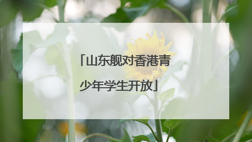 山东舰对香港青少年学生开放