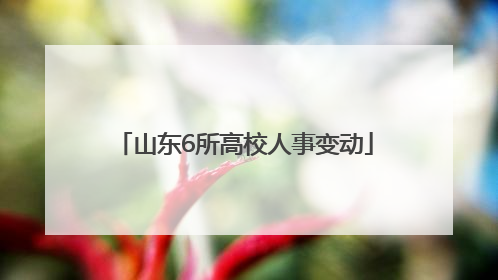 山东6所高校人事变动