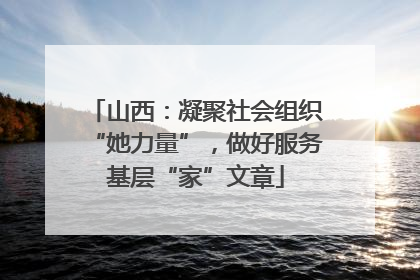 山西：凝聚社会组织“她力量”，做好服务基层“家”文章