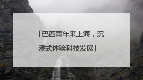 巴西青年来上海，沉浸式体验科技发展
