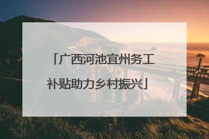 广西河池宜州务工补贴助力乡村振兴