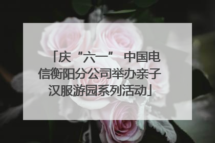 庆“六一” 中国电信衡阳分公司举办亲子汉服游园系列活动