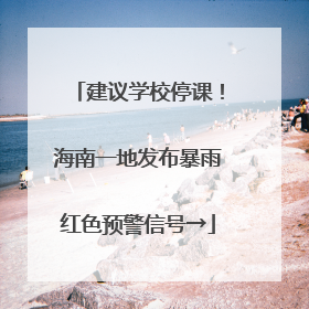 建议学校停课！海南一地发布暴雨红色预警信号→