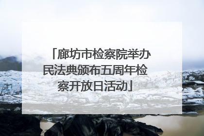 廊坊市检察院举办民法典颁布五周年检察开放日活动