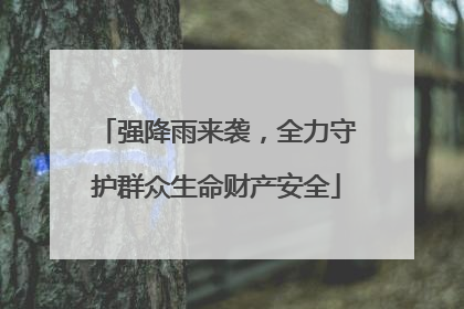 强降雨来袭，全力守护群众生命财产安全