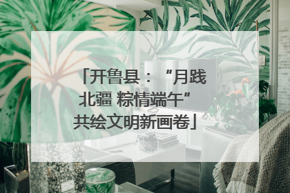 开鲁县：“月践北疆 粽情端午”共绘文明新画卷