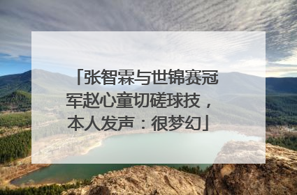 张智霖与世锦赛冠军赵心童切磋球技，本人发声：很梦幻