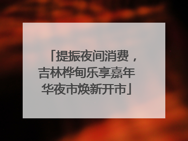 提振夜间消费，吉林桦甸乐享嘉年华夜市焕新开市
