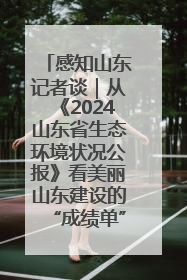 感知山东记者谈｜从《2024山东省生态环境状况公报》看美丽山东建设的“成绩单”与“任务书”
